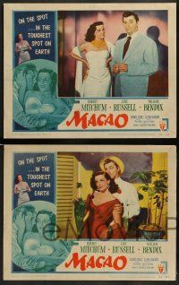 3t613 MACAO 5 LCs '52 Josef von Sternberg, Robert Mitchum, sexy Jane Russell, gambling!