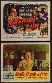 3t231 MAKE HASTE TO LIVE 8 LCs '54 gangster Stephen McNally knows Dorothy McGuire's secret!
