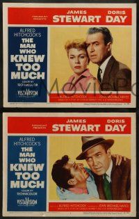 3t240 MAN WHO KNEW TOO MUCH 8 LCs '56 James Stewart & Doris Day, Alfred Hitchcock classic!