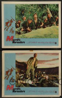 3t262 MERRILL'S MARAUDERS 8 LCs '62 Samuel Fuller, Claude Akins, Jeff Chandler in WWII!