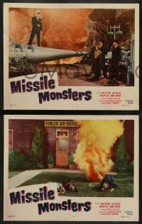 3t823 MISSILE MONSTERS 3 LCs '58 aliens bring destruction from the stratosphere, wacky sci-fi!