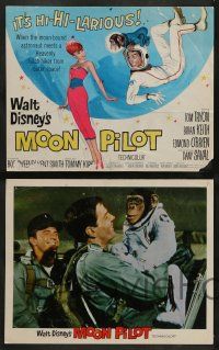 3t279 MOON PILOT 8 LCs '62 Disney, Dany Saval, Tom Tryon, space monkey!