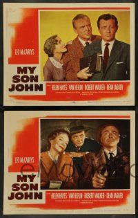 3t288 MY SON JOHN 8 LCs '52 Communist Robert Walker, Helen Hayes, directed by Leo McCarey!