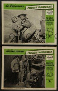 3t295 NIGHT PASSAGE 8 LCs R64 cool western cowboys Dan Duryea, Audie Murphy, James Stewart!