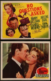 3t303 NO QUESTIONS ASKED 8 LCs '51 treacherous Arlene Dahl, a double-crossing doll, Barry Sullivan!