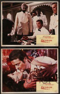 3t307 OCTOPUSSY 8 LCs '83 Roger Moore as James Bond 007, Maud Adams, Louis Jourdan