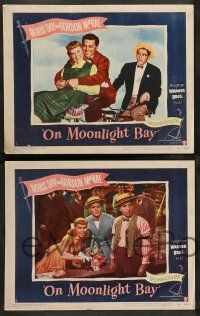 3t713 ON MOONLIGHT BAY 4 LCs '51 great images of singing Doris Day & Gordon MacRae!