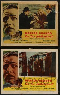3t714 ON THE WATERFRONT 4 LCs '54 Elia Kazan, classic Marlon Brando & Eva Marie Saint!