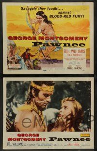 3t322 PAWNEE 8 LCs '57 Native American George Montgomery, gorgeous Lola Albright!