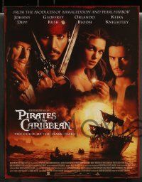 3t005 PIRATES OF THE CARIBBEAN 14 LCs '03 Johnny Depp as Jack Sparrow, Keira Knightley, Bloom!