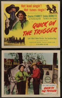 3t333 QUICK ON THE TRIGGER 8 LCs '48 Smiley Burnette, Charles Starrett as The Durango Kid!