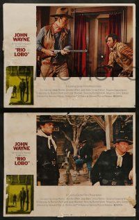 3t341 RIO LOBO 8 LCs '71 John Wayne, Jennifer O'Neill, directed by Howard Hawks!