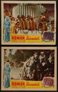 3t832 ROMAN SCANDALS 3 LCs R46 wacky Eddie Cantor, pretty Ruth Etting in border, dancing & chariot!
