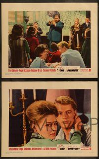 3t347 ROME ADVENTURE 8 LCs '62 Suzanne Pleshette, Troy Donahue & Angie Dickinson in Italy!