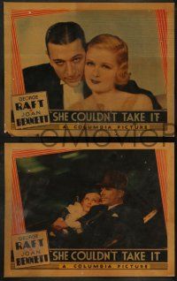 3t837 SHE COULDN'T TAKE IT 3 LCs '35 George Raft's no gentleman, but then Joan Bennett's no lady!