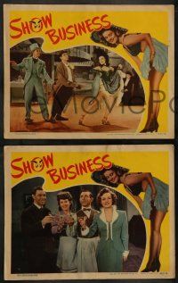 3t742 SHOW BUSINESS 4 LCs '44 Eddie Cantor, super sexy border art of Constance Moore!