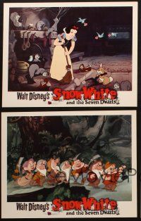 3t629 SNOW WHITE & THE SEVEN DWARFS 5 LCs R67 Disney classic, Snow White getting apple from witch!