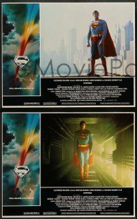 3t407 SUPERMAN 8 LCs '78 comic book hero Christopher Reeve, Gene Hackman, Margot Kidder, Peak art!