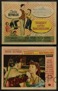 3t416 TAMMY & THE BACHELOR 8 LCs '57 images of Leslie Nielsen & pretty Debbie Reynolds!