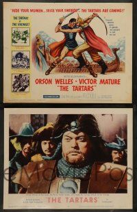3t419 TARTARS 8 LCs '61 Victor Mature & Orson Welles, sexy Liana Orfei!