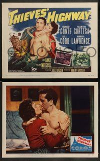 3t432 THIEVES' HIGHWAY 8 LCs '49 Jules Dassin, truck driver Richard Conte, Valentina Cortese!