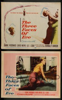 3t437 THREE FACES OF EVE 8 LCs '57 David Wayne, Joanne Woodward has multiple personalities!