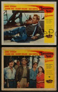 3t589 THUNDER BAY 6 LCs '53 Anthony Mann, James Stewart fought for the biggest bonanza of them all!