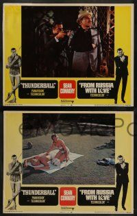 3t440 THUNDERBALL/FROM RUSSIA WITH LOVE 8 LCs '68 2 of Sean Connery's best James Bond roles!