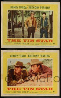 3t444 TIN STAR 8 LCs '57 cowboys Henry Fonda & Anthony Perkins in western action!
