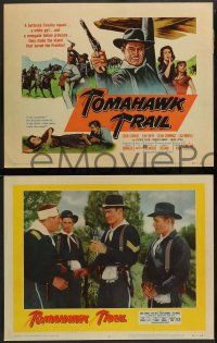 3t446 TOMAHAWK TRAIL 8 LCs '57 Chuck Connors made the stand that saved the Frontier!