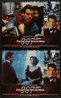3t448 TOMORROW NEVER DIES 8 LCs '97 Pierce Brosnan as James Bond 007, Teri Hatcher, Yeoh!