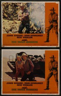 3t852 TRAIN ROBBERS 3 LCs '73 great cowboy western images of big John Wayne, sexy Ann-Margret!