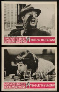 3t460 TWO FOR THE SEESAW 8 LCs '62 Robert Mitchum & beatnik Shirley MacLaine!