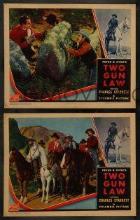 3t855 TWO GUN LAW 3 LCs '37 cowboy Charles Starrett, from a story by Peter B. Kyne!