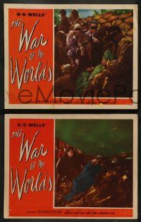 3t857 WAR OF THE WORLDS 3 LCs '53 Gene Barry in all three, by spaceship & with Ann Robinson!