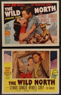 3t494 WILD NORTH 8 LCs '52 Stewart Granger & sexy Cyd Charisse in MGM's BIG drama of primitive love
