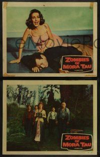 3t591 ZOMBIES OF MORA TAU 6 LCs '57 Allison Hayes, Autumn Russell, terror on African voodoo coast!