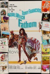 3w007 LOT OF 48 FOLDED ONE-SHEETS '60s-70s great images from a variety of different movies!