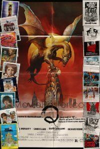 3w009 LOT OF 46 FOLDED ONE-SHEETS '70s-80s great images from a variety of different movies!