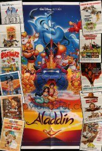 3w033 LOT OF 12 FOLDED DISNEY ONE-SHEETS '70s-90s images from animated & live action movies!