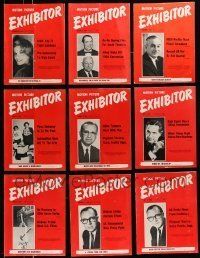 3w042 LOT OF 23 EXHIBITOR 1964 EXHIBITOR MAGAZINES '64 great images & information!