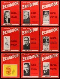 3w043 LOT OF 22 EXHIBITOR 1965 EXHIBITOR MAGAZINES '65 great images & information!
