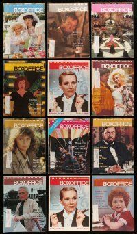 3w044 LOT OF 22 BOX OFFICE 1980S EXHIBITOR MAGAZINES '80s filled with great images & information!