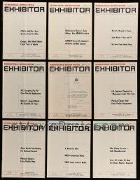 3w046 LOT OF 21 EXHIBITOR 1969 EXHIBITOR MAGAZINES '69 information about international movies!