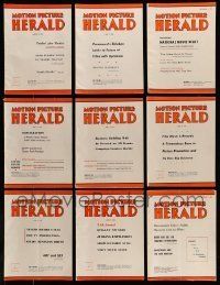 3w051 LOT OF 18 MOTION PICTURE HERALD EXHIBITOR MAGAZINES '50s-60s great movie images & info!