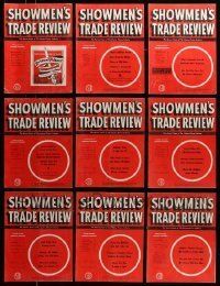3w056 LOT OF 16 SHOWMEN'S TRADE REVIEW 1954 EXHIBITOR MAGAZINES '54 great images & information!