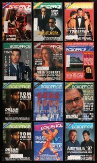 3w068 LOT OF 14 BOX OFFICE 1995-97 EXHIBITOR MAGAZINES '95-97 great images & information!