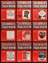 3w069 LOT OF 13 SHOWMEN'S TRADE REVIEW 1953 EXHIBITOR MAGAZINES '53 great images & information!