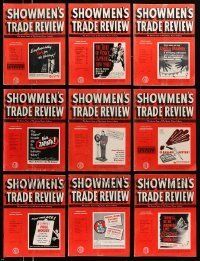 3w070 LOT OF 13 SHOWMEN'S TRADE REVIEW 1952 EXHIBITOR MAGAZINES '52 great images & information!