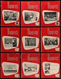 3w075 LOT OF 11 BOX OFFICE 1954 EXHIBITOR MAGAZINES '54 filled with great images & information!